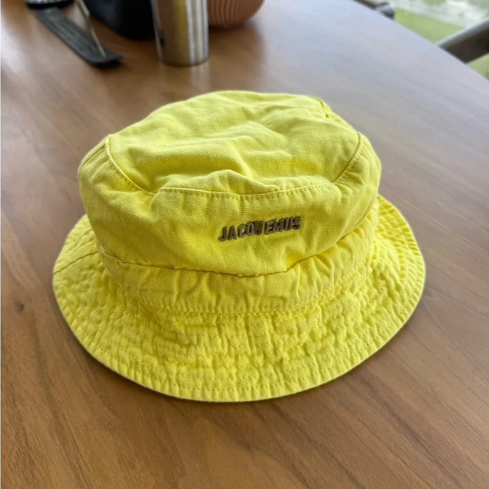 Jacquemus Sunny Yellow Cotton Bucket Hat - Picture 1 of 11
